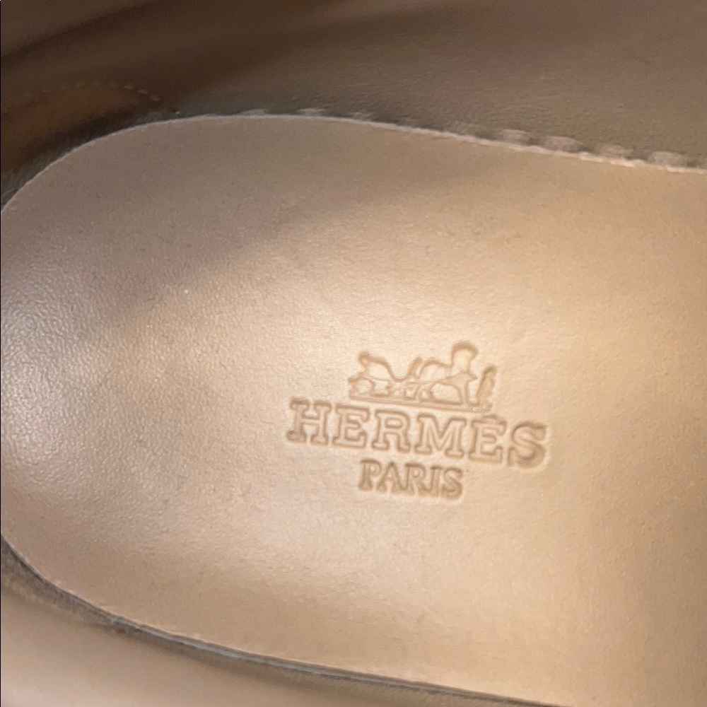 Hermes Calfskin Polo Sneakers 37.5 White - Picture 15 of 16